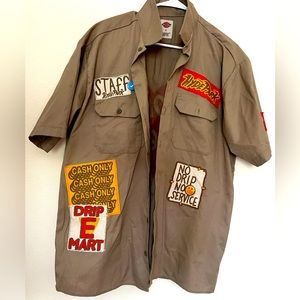 Dickies Patch Work Shortsleeve Tan Workshirt